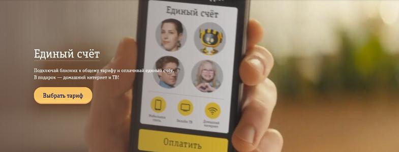 Единый счет на семейных тарифах Билайн
